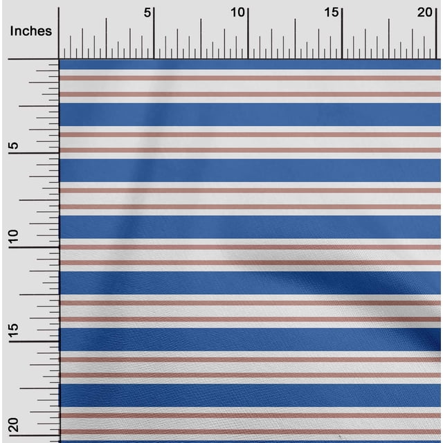 oneOone Rayon Blue Fabric Stripes Sewing Craft Projects Fabric Prints By Yard 56 Inch Wide-NN7