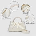 thumbnail image 3 of TFixol Elegant Purple Cloud Bag with Pearl Handle and Adjustable Strap for Versatile Use, 3 of 6