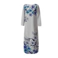 thumbnail image 4 of Robes pour Femmes Robe Longue Aguichant à Imprimé Numérique pour Femmes Col en V avec Poches Robe à Manches Longues Robes à Manches Longues pour Femmes en Liquidation, 4 of 5