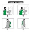 thumbnail image 2 of Bavoir pour Barbe, Cape Tablier de Soins, Attrape-Poils pour Raser et Tailler, Chiffon de Rasage de Barbe Antiadhésif et Imperméable, 2 of 6