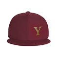 thumbnail image 3 of ZICANCN Alphabet Y Pattern Baseball Caps, Trucker Hats for Men And Women, Adjustable Breathable Flat Caps, Dark Red, 3 of 6
