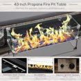 thumbnail image 4 of Outsunny Propane Fire Pit Table 43" Outdoor Fire Table, Brown, 4 of 10