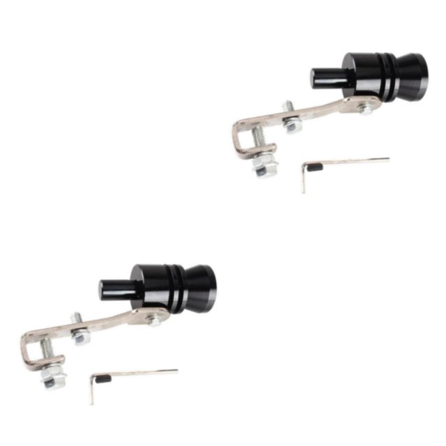 ZheElen Universal Car Whistle Refitting _ Whistle Exhaust Pipe Black XL 2Set