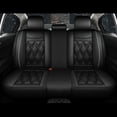 thumbnail image 4 of Maidao Car Seat Covers Leather Set for Mercedes-Benz for A35 2018-2024 5 Seats Compatible Airbag Waterproof Front Rear Cushion Protector with Pillow and Headrest Gray, 4 of 8