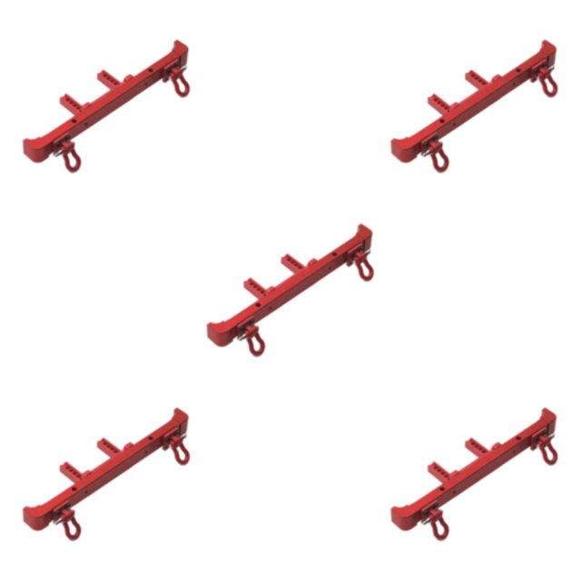 mmirethe Durable RC Metal Rear Bumper with Strong Shackles for ZP1001 ZP1002 ZP1003 1/10 RC Car Accessories Red 141mm 5Set
