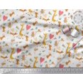 thumbnail image 2 of Soimoi Modal Satin Fabric Balloon,Floral & Cute Animals Cartoon Print Fabric by Yard 42 Inch Wide, 2 of 3