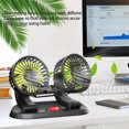 thumbnail image 4 of Plastic Automotive Cooling Fan 10W Portable Removable Cable Power Double Head Adjustable 360 Degree Home Dashboard Fans 12V Car, 4 of 9