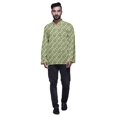 thumbnail image 1 of Atasi Kurta Décontractée Imprimée à Col Chinois Chemise Ethnique Kurta Courte pour Homme Tunique, 1 of 5