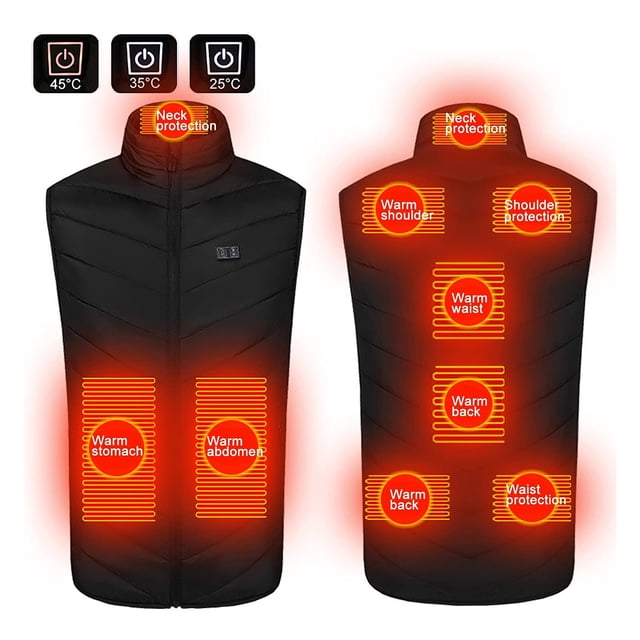 TIMIFIS Heated Vest Size Adjustable Battery Electric Warm Vest for Hiking