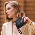 thumbnail image 4 of Women’s Lychee Pattern Soft Leather Bowknot Coin Purse Card Holder Mini Handbag with Zip Closure, Card Slots, ID Window and Coin Compartment, 4 of 6