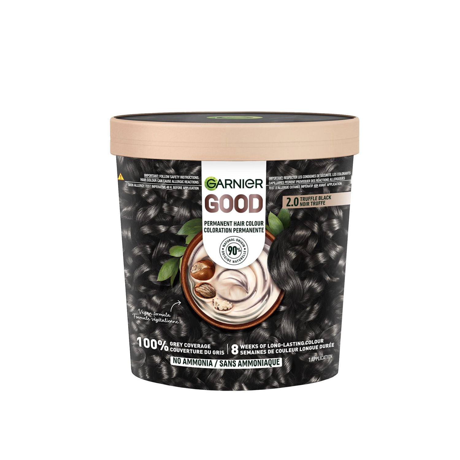 Garnier GOOD, Coloration Permanente, 100% Couverture du Gris, Sans Ammoniaque, 1 unité