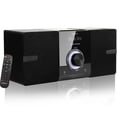 thumbnail image 1 of Compact Stereo System Speakers with CD Player, Bluetooth, FM Radio, Aux-in, USB-in, Earphone Jack, DSP-Tech, Remote, 30W Crisp-Sound Shelf Stereo Sys, 1 of 8