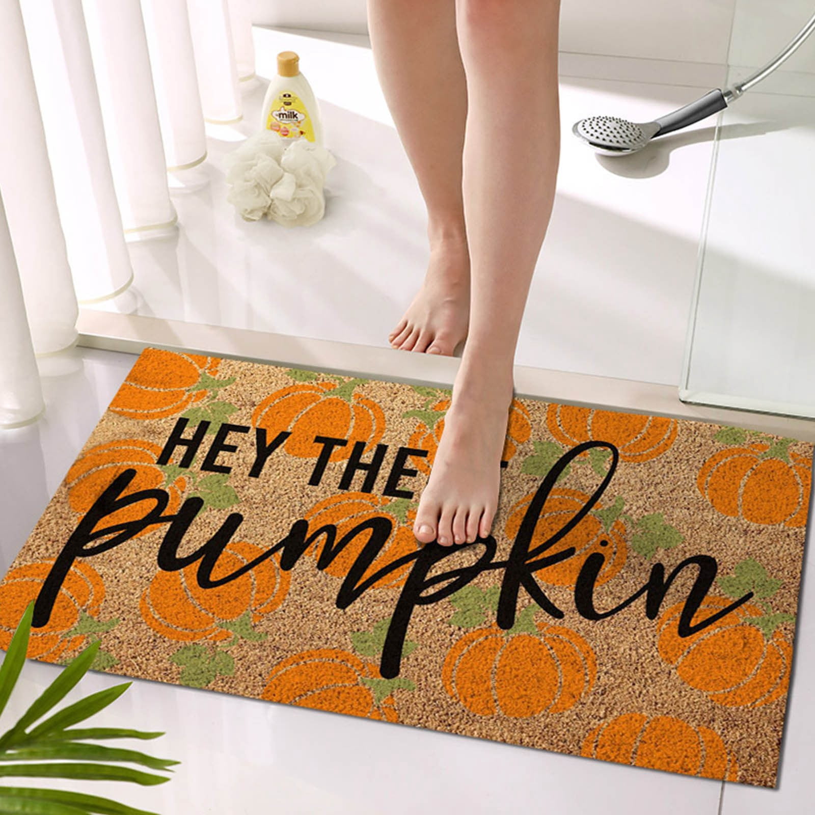 Style un Paillasson d'Halloween 16X24 Pouces à Thème des Fêtes Antidérapant Tapis d'Entrée pour Usage Intérieur Extérieur A