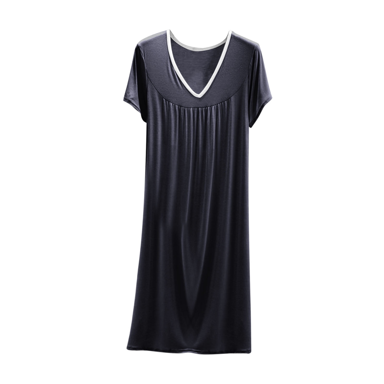 LOVZFMLL Robes pour Femmes Robe T-Shirt Maxi à Manches Courtes Nuisette Super Douce et Confortable Pyjama Chemises de Nuit Tenue de Détente Décontractée Vêtements de Nuit