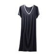 thumbnail image 1 of LOVZFMLL Robes pour Femmes Robe T-Shirt Maxi à Manches Courtes Nuisette Super Douce et Confortable Pyjama Chemises de Nuit Tenue de Détente Décontractée Vêtements de Nuit, 1 of 5
