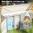 thumbnail image 4 of CoSoTower 7.6 x 3.4ft Outdoor Storage Shed, 3 Garbage Bin Shed Organizer with Lockable Double Doors, Openable Lid, Silver Grey, 4 of 7