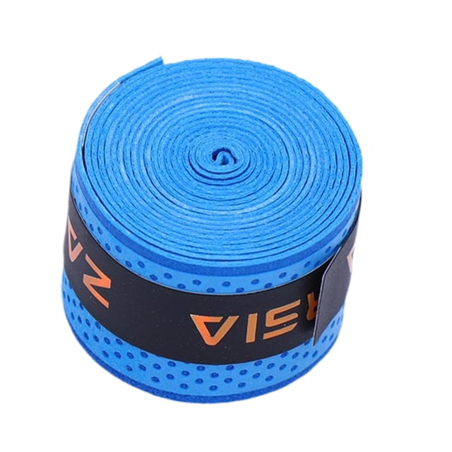 Lipstore Badminton Racket Grip Tape Perforated Soft Sweat Sport Band Tennis Overgrip Tape Blue