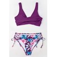thumbnail image 3 of Women's Bikini Swimsuit Front Cross Lace Up Two Piece Bathing Suit, 3 of 3
