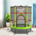 thumbnail image 3 of Gymax Trampoline 55 Pieds' pour Enfants et Tout-Petits, Trampoline Récréatif avec Filet de Sécurité, Vert, 3 of 10
