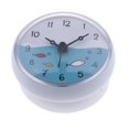 thumbnail image 2 of jifeng White Toilet Bathroom Wall Suction Clock Waterproof Time Display Home Decoration A-White, 2 of 8