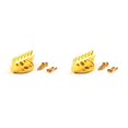 thumbnail image 1 of pitrice Headless Acoustic Guitar Bridge Professional Beginners Electric Bass String Tailpiece Spare Parts Fitting Replacement Gold 2Set, 1 of 6