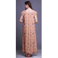 thumbnail image 4 of Bimba Robe Longue Maxi Imprimée pour Femmes en Rayonne, Vêtement de Nuit à Manches Courtes, 4 of 4