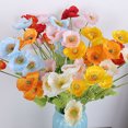 thumbnail image 2 of 4 Heads Artificial Bouquet Simulation Poppies Fake Silk Flower For Home Wedding Party Decoration, 2 of 8