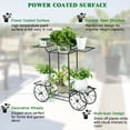 thumbnail image 3 of Gymax 6-Tier Garden Cart Stand Flower Rack Display Decor Flower Pot Plant Holder, 3 of 10