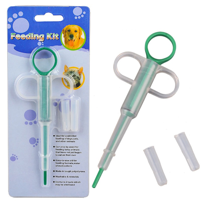 Chainplus Pilulier pour Chat Pistolet à Pilules Tablette Seringue à Pointe Souple Distributeur Médical pour Chiens, Chats, Animaux