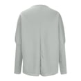 thumbnail image 3 of Besolor Womens Spring Fall Tunic Tops Ladies Crewneck Long Sleeve T-Shirt Casual Solid Color Spring Fall Going out Blouse, 3 of 5