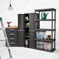 thumbnail image 2 of Sterilite Armoire de Rangement à 4 Tablettes, Portes Verrouillables avec Tablettes Ajustables, Gris, Lot de 2, 2 of 9