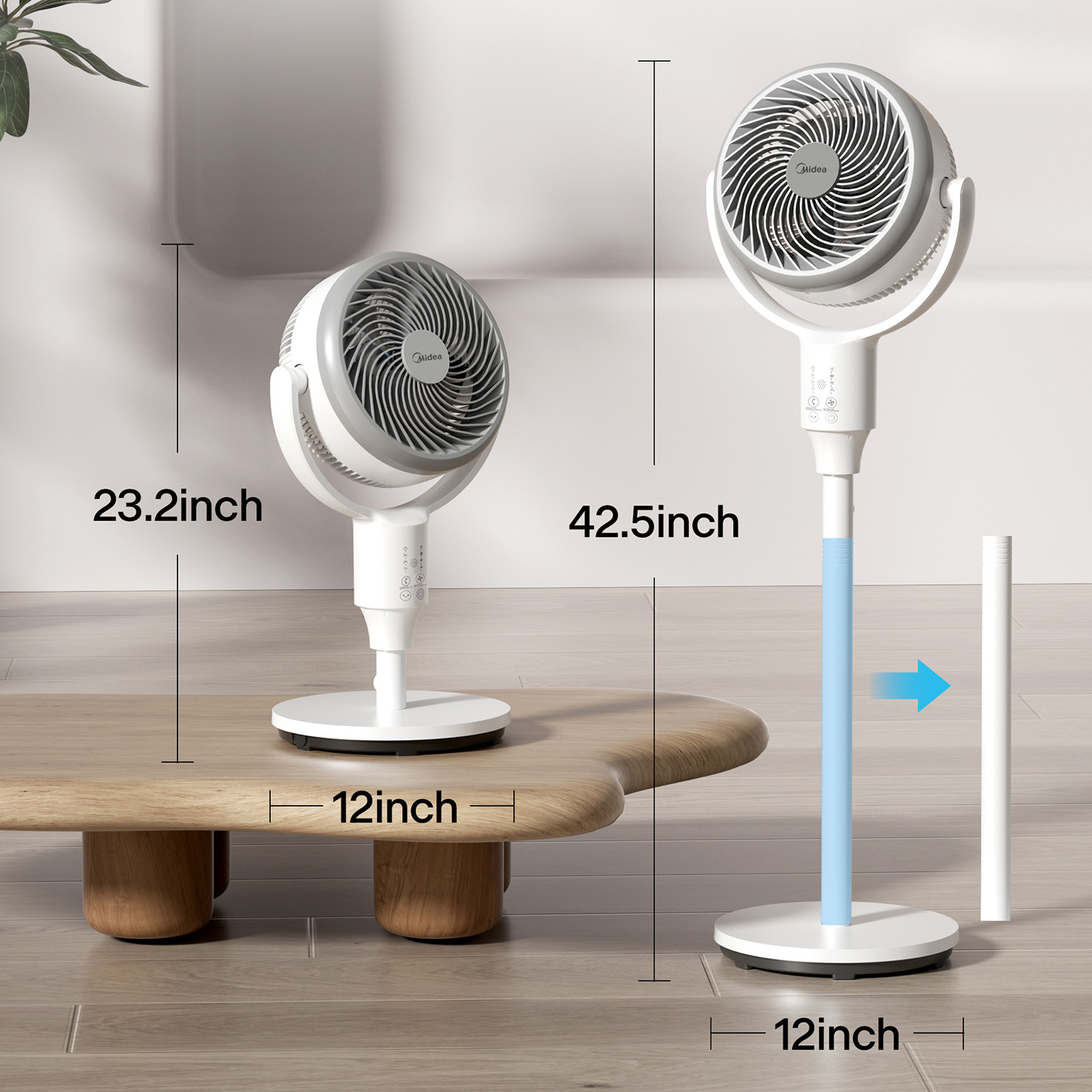 Midea 7" Digital Pedestal Air Circulator