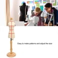 thumbnail image 3 of Height Adjustable Female Dress Model Display Torso Body Clothing Forms, Pinnable Mannequin With Wooden Base Stand, White, 3 of 8