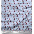 thumbnail image 1 of Soimoi Blue Velvet Fabric Maze & Rose Floral Decor Fabric Printed Yard 58 Inch Wide, 1 of 6