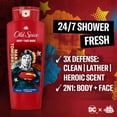 thumbnail image 4 of Old Spice Cleansing Body Wash for Men, 24/7 Shower Fresh with Lasting Scent, 2 in 1 Body and Face Wash, Rich Lather, Superman, Bright Citrus and Cosmos Scent, 4 of 16