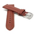 thumbnail image 2 of 30mm Classic Leather Buffalo Pattern Watch Strap Band, Stainless Steel Buckle, 2 of 7