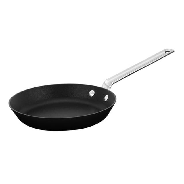SCANPAN Poêle Moderne de 26 cm Antiadhésive Pan - TechnIQ avec Revêtement Antiadhésif Stratanium+ pour une performance de Qualité Restaurant. Dotée d'Une surface Renforcée Noire, Poignée en Acier Inoxydable, et Convient à Toutes les Surfaces de Cuisson, Y Compris l'Induction. Allant au Four jusqu'à 260 °C, Fabriquée à Partir de 100 % d'Aluminium Recyclé pour une production Durable.