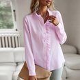 thumbnail image 4 of Pisexur Women's Chiffon Ruffle Blouse Solid Color Long Sleeve Button Down Elegant Collar Neck Shirts Tops, 4 of 8