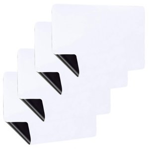 Film magnétique de tableau blanc pour réfrigérateur, bureau et salle de classe, autocollant de tableau à sec réutilisable, résistant aux taches pour la surface pour les notes et les cartes, paquet de 4