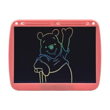 LCD Writing Tablet Doodle Board 15-Inch Colorful Drawing Tablet Writing Pad for Kids with 2 Stylus, Pink
