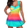 thumbnail image 1 of facefd Femmes Femmes Tankini Dos Deux Pièces Rehausseur Maillot de Bain Maillot de Bain Silhouette 2 m, 1 of 4