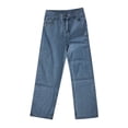 thumbnail image 4 of WEAIXIMIUNG Jeans Larges à Jambe Droite Taille Mi-Haute Vintage Mode Décontractée pour Femmes, Coupe Ample en Denim, 4 of 4