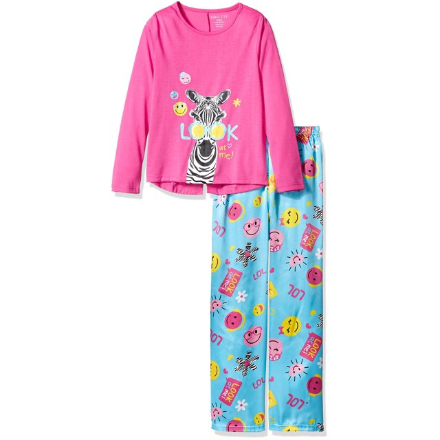 Komar Kids Girls' Pajama Cute Top and FunPants Sleepwear Set