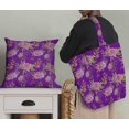 thumbnail image 5 of Soimoi Purple Rayon Fabric Leaves & Rose Floral Decor Fabric Printed Yard 42 Inch Wide, 5 of 5