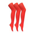 thumbnail image 1 of 3 Pair Multipack Womens Coloured Opaque 80 Denier Tights | Sock Snob | Plain Block Colour Tights, 1 of 2