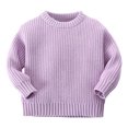 thumbnail image 1 of Kcodviy Chandails d'Hiver pour Tout-Petits Enfants Bébé Fille pour Filles Garçon Col Rond Manches Longues Femmes Hauts d'Hiver Chandail Uni pour Nourrisson Chandail Tricoté Automne Hiver Chaud Chandail à Enfiler Hauts Manteau Veste, 1 of 4