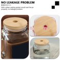 thumbnail image 2 of EIGTHTAIL 2 Pcs Easy to Clean Reusable Mason Jar Lids Bamboo Ball Jars with Straw Holes Simple, 2 of 6