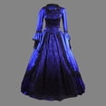 thumbnail image 4 of UPPADA Liquidation Robes d'Invitée de Mariage pour Femmes Hiver Robe à Manches Longues Grande Taille Robe Évasée Robe Maxi de Cocktail pour Femmes Robes de Soirée Ajustées Robe Rose à Pois pour Femmes, 4 of 5
