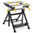 thumbnail image 1 of Gymax Folding Work Table Portable Workbench w/ Adjustable Height & Tiltable Platform, 1 of 10