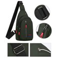thumbnail image 1 of Ovzne Fashionable Embroidery Diamond Shoulder Crossbody Bag Large Capacity Watertight Backpack With Data Hole On Clearance, 1 of 6